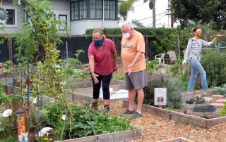 Gardeners at Juniper-Front Community Garden in San Diego